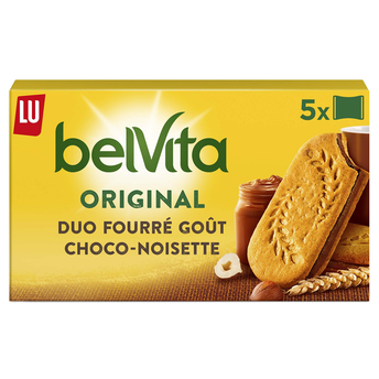 Image de Biscuits Petit déjeuner c ur fondant chocolat noisette Belvita LU