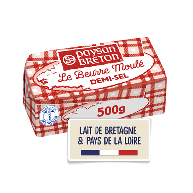 Livraison à domicile Paysan Breton Beurre moulé demi sel, 500g