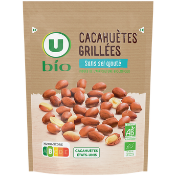 Image de U BIO
Cacahuètes grillées sans sel ajouté