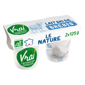 Image de Yaourt brebis BIO nature VRAI, pack de