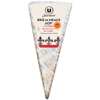 Image de U SAVEURS
Pointe brie Meaux AOP 3/4 affiné  22%mg