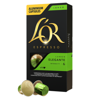 Image de Café capsules L'OR ESPRESSO Lungo Elegante N°6 - Compatible NESPRESSO