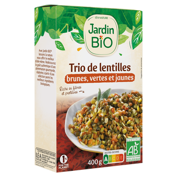 Image de Trio de lentilles bio JARDIN BIO, paquet