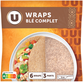 Image de U
Wraps blé complet, x6