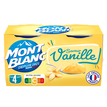 Image de Crème dessert Coupelles Vanille MONT BLANC