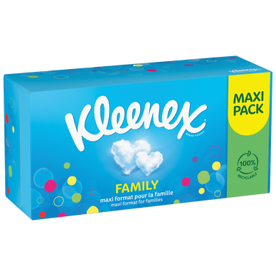 Mouchoirs Kleenex® ultra doux, blanc, 3 épaisseurs, 70 mouchoirs/boîte, 16  boîtes/paquet, 2 paquets/caisse 