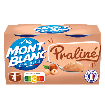 Image de Crème dessert Coupelles Praliné MONT BLANC