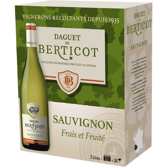 Image de Vin blanc Atlantique IGP blanc Sauvi Daguet de Berticot BIB