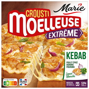 Image de Pizza Crousti moelleuse Extrême poulet mariné façon kebab mozzarella et sauce blanche MARIE