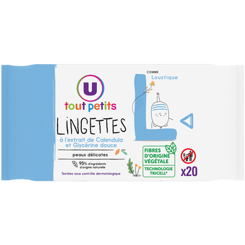Image de U TOUT PETITS
Lingettes bébé visage et mains