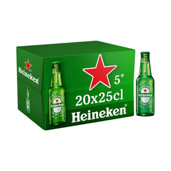 Image de Bière blonde HEINEKEN 5° pack bouteille 20 x