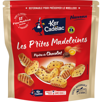 Image de Sachet p'tites Madeleines pépites de chocolat 363g KER
