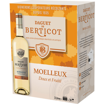 Image de Vin blanc IGP de l'Atlantique blanc moelleux DAGUET DE BERTICOT - Fontaine à vin