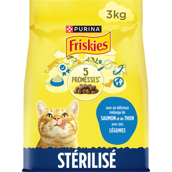 Image de Croquettes Au Saumon thon aux Légumes pour chat stérilisé FRISKIES