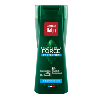 Image de Shampooing Force Original Bleu pour cheveux normaux PETROLE HAHN, flacon de