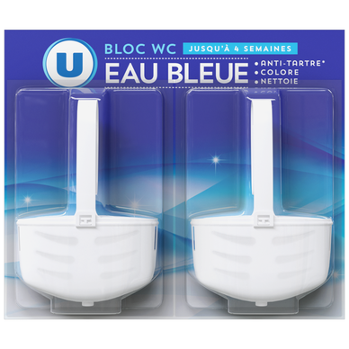 Blocs wc eau bleue 2x40g - Super U, Hyper U, U Express - www