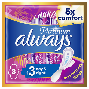 Image de Serviettes hygiéniques nuit platinum ALWAYS