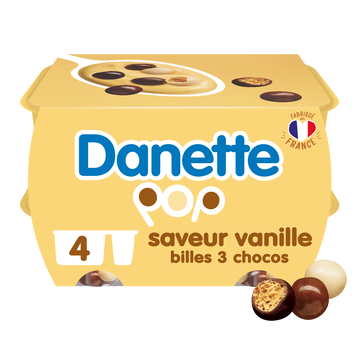Danone Crème Dessert Vanille Billes Chocolat Danette - 4x117g