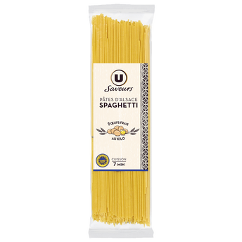 Image de U SAVEURS
Spaghetti aux oeufs IGP d'Alsace , sachet de