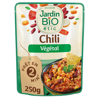 Image de Haricot rouges cuisinés légs soja chili bio JARDIN BIO