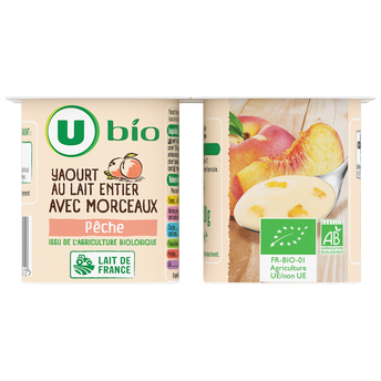 Image de U BIO
Yaourts bio brassés aux pêches