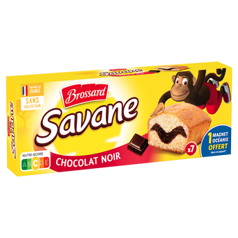 Image de Gâteau marbré SAVANE chocolat noir Pocket BROSSARD, x7
