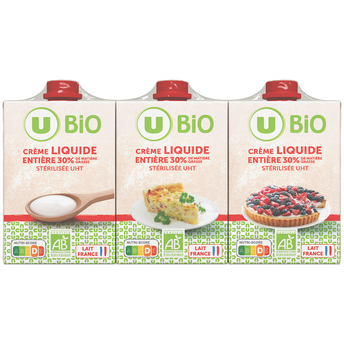 Image de U BIO
Crème entière UHT 30%MG