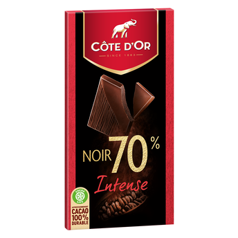 Image de Chocolat noir intense dégustation 70% de cacao COTE D'OR - Tablette