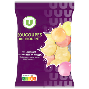 Image de U
Bonbons Confiserie soucoupes acidulées en poudre sachet de