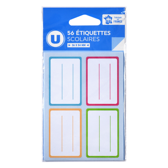 Image de U
Etiquettes scolaires 36x54mm x56