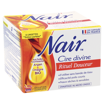 Image de Cire dépilatoire Divine rituel douceur NAIR, pot de