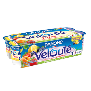 Danone Yaourts Aux Fruits Brassés Danone Veloute Fruix - 8x125g