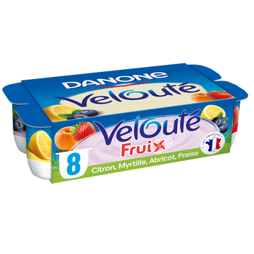 Danone Yaourts Aux Fruits Brassés Danone Veloute Fruix - 8x125g