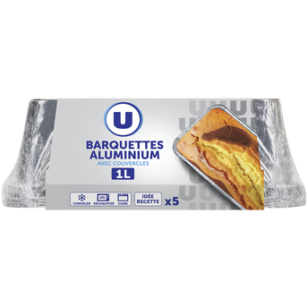 Image de U
Barquettes profondes en aluminium empilables x5
