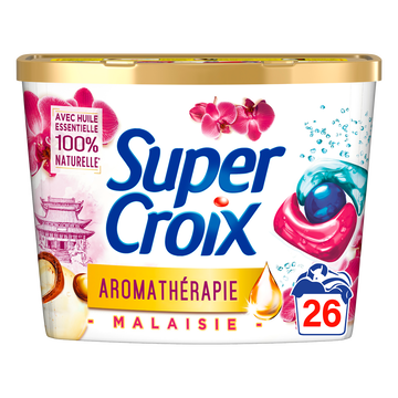 Super Croix Lessive Trio-caps Aromathérapie Malaisie Super Croix X26 Doses