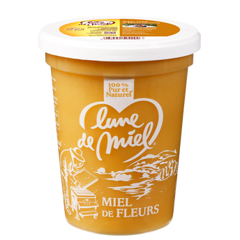 Image de Miel de fleurs crémeux LUNE DE MIEL, pot de