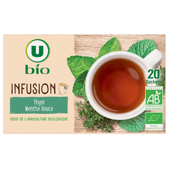 Image de U BIO
Infusion Bio Thym Menthe douce U BIO - 20 sachets