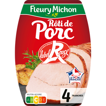 Image de Rôti de porc label rouge FLEURY MICHON, 4 tranches