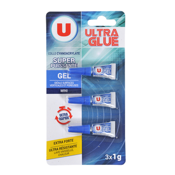 Image de U
Mini colle gel , 1g, prise extra rapide, pack de 3