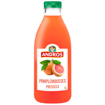 Image de Jus réfrigéré de pamplemousse 100% Pur Jus réfrigéré sans sucres ajoutés ANDROS - Bouteille de