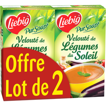 Liebig Pursoup Velouté De Légumes Du Soleil Liebig, 2 Briques De 1l