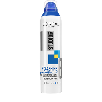 Image de Spray coiffant fixation ultra forte Fix&Shine STUDIO LINE