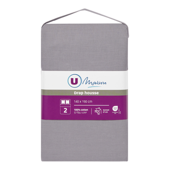 Image de U MAISON
Drap housse 140x190cm bonnet