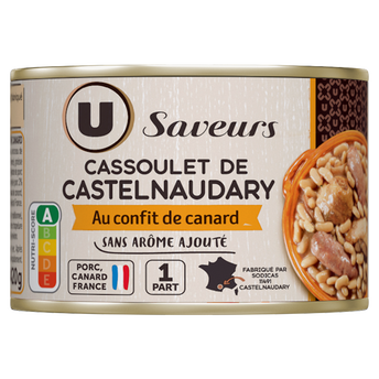 Image de U SAVEURS
Cassoulet au confit de canard boîte de