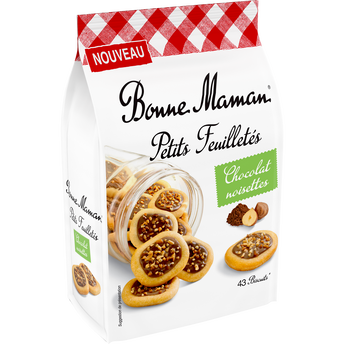 Image de Biscuits petits feuilletés fourrés chocolat, BONNE MAMAN