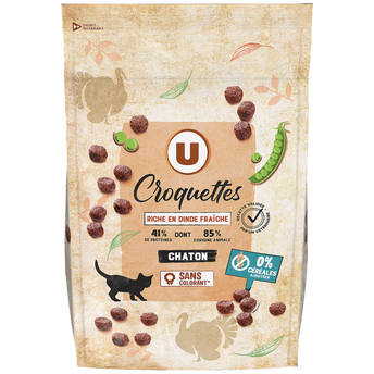 Image de U
Croquettes sans céréales riches en dinde pour chaton