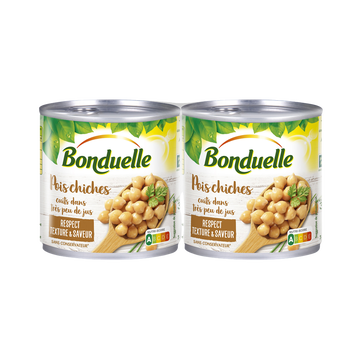 Bonduelle Pois Chiches Sans Conservateur Bonduelle - 2 Boîtes De 265g Net Égoutté