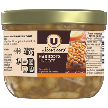 Image de U SAVEURS
Haricots lingots cuisinés à la graisse de canard