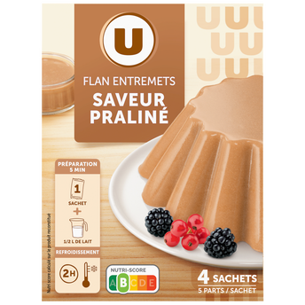 Image de U
Préparation Entremets pour flan praliné, 4 doses