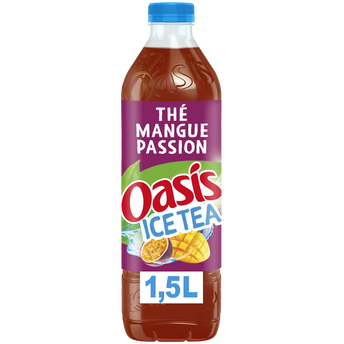 Image de Thé glacé Mangue Passion OASIS ICE TEA - la bouteille de